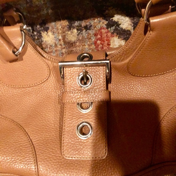 Prada moon purse BR0826 Vitelli Daino Moon camellio one owner- purse- - Picture 9 of 10